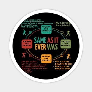 Talking Heads Once In A Lifetime Circular Flowchart Magnet